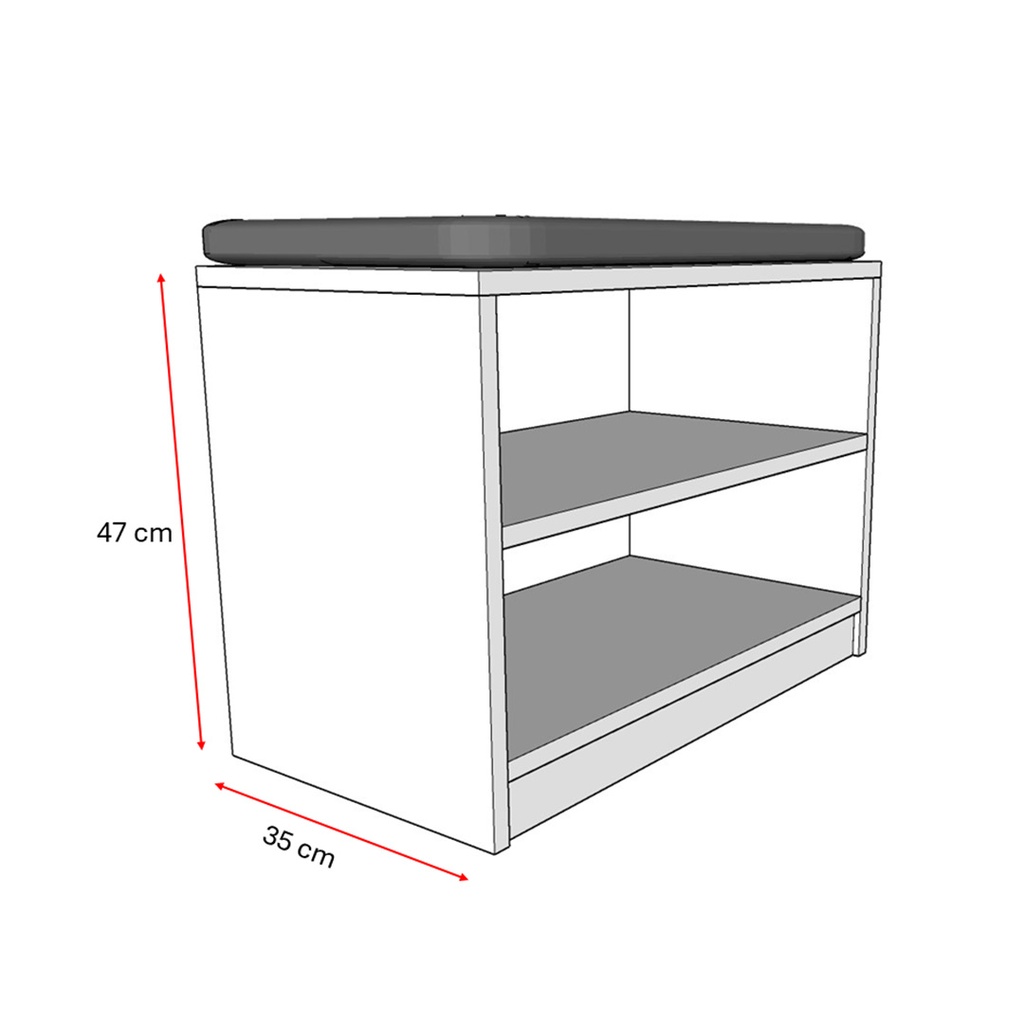 Puflu Ayakkabılık 60 CM (6 Renk) PUF-02 - Görsel 3