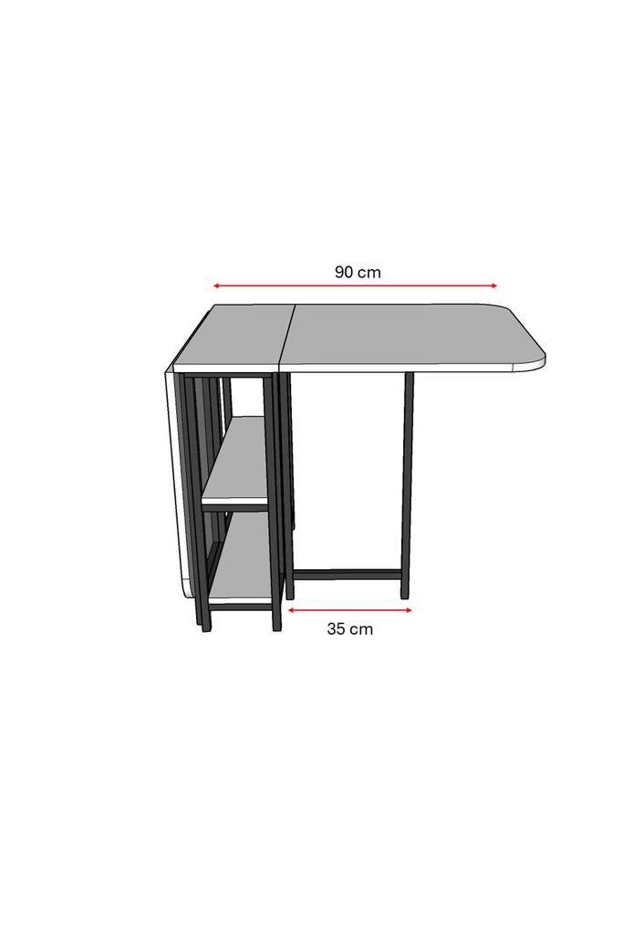 Metal Ayaklı Katlanır Mutfak Masası KM-31 - Görsel 4