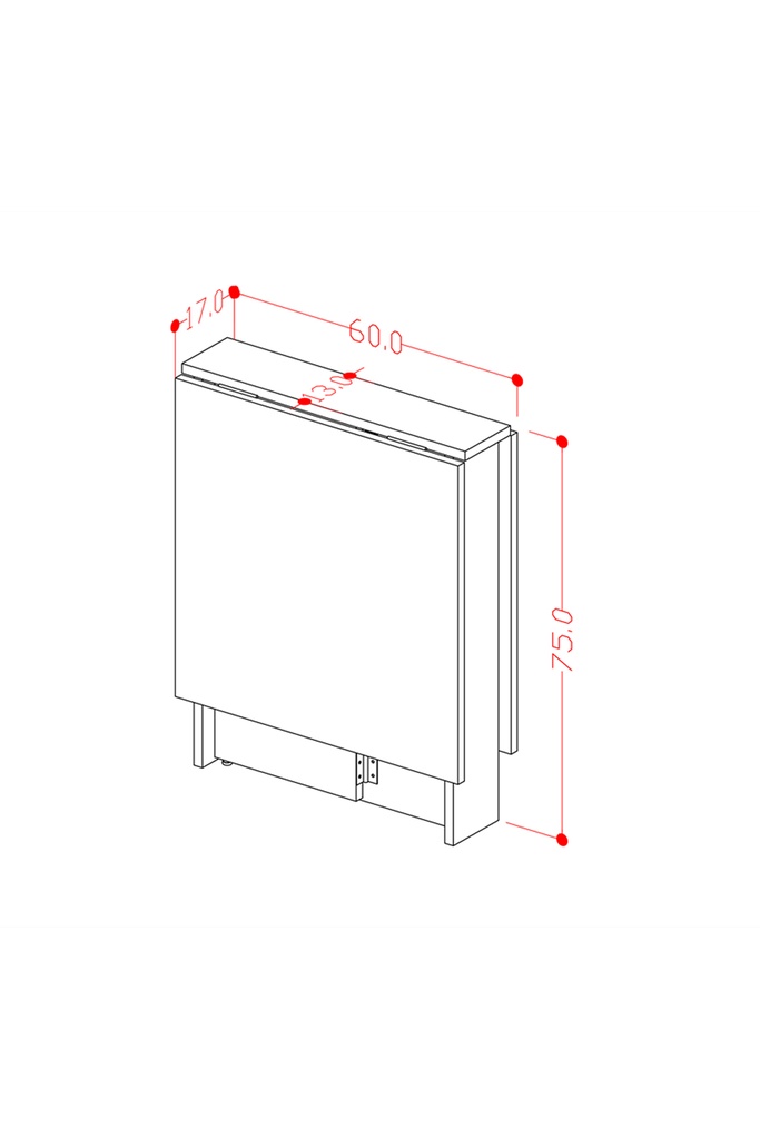 Katlanır Mutfak/Yemek/Çalışma Masası %100 MDFLAM KM-32 - Görsel 3