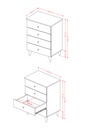 4 Çekmeceli Şifonyer %100 MDFLAM 65cm - Görsel 2