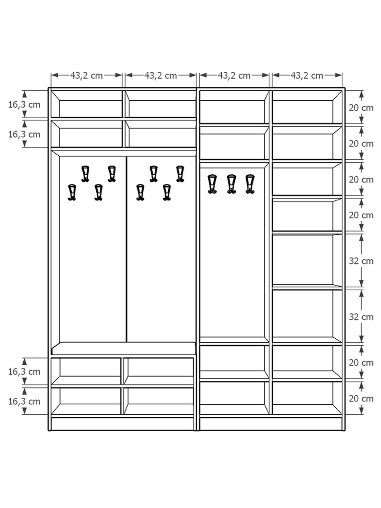 Vestiyer & Portmanto V-02 (180cm) - Görsel 5