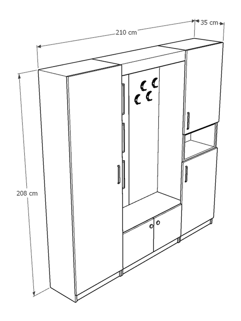 Vestiyer & Portmanto V-04 (210cm) - Görsel 3
