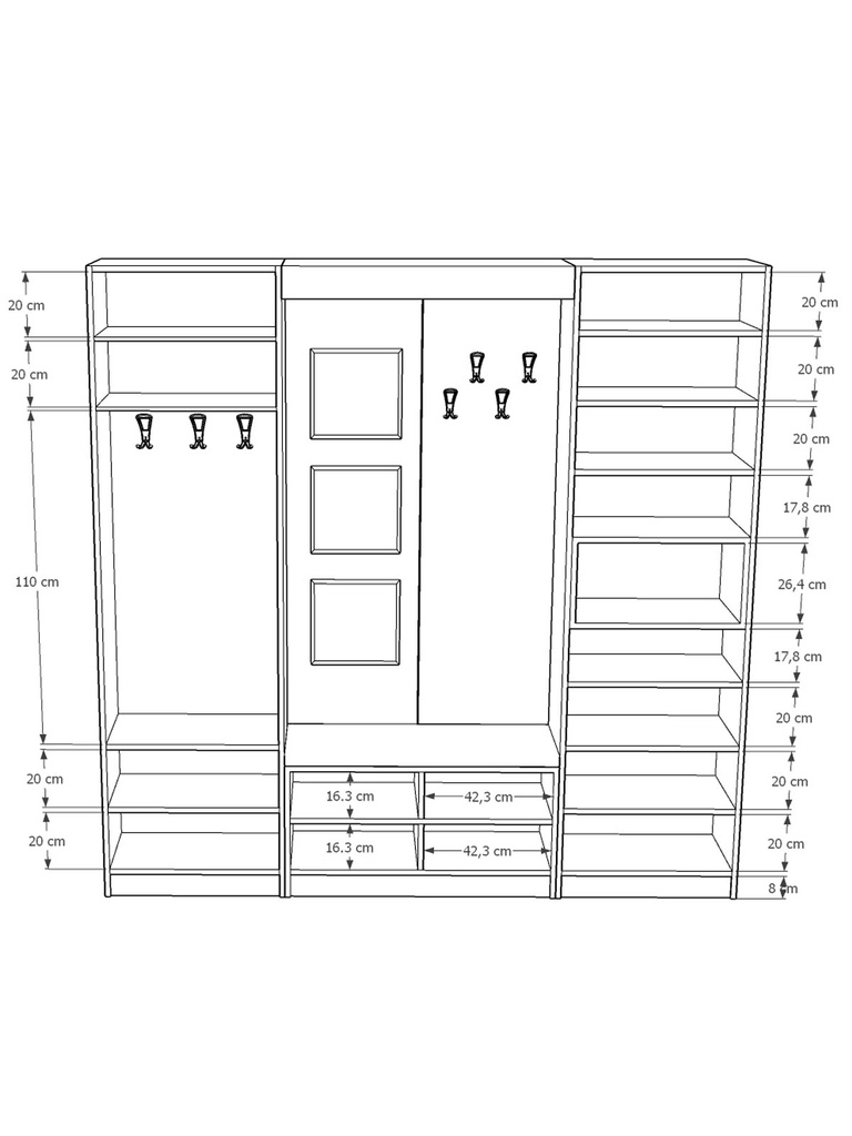 Vestiyer & Portmanto V-04 (210cm) - Görsel 5