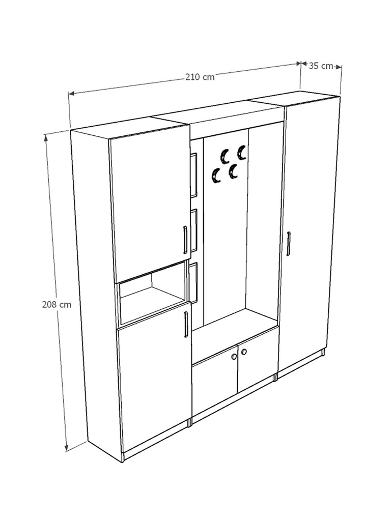 Vestiyer & Portmanto V-05 (210cm) - Görsel 3