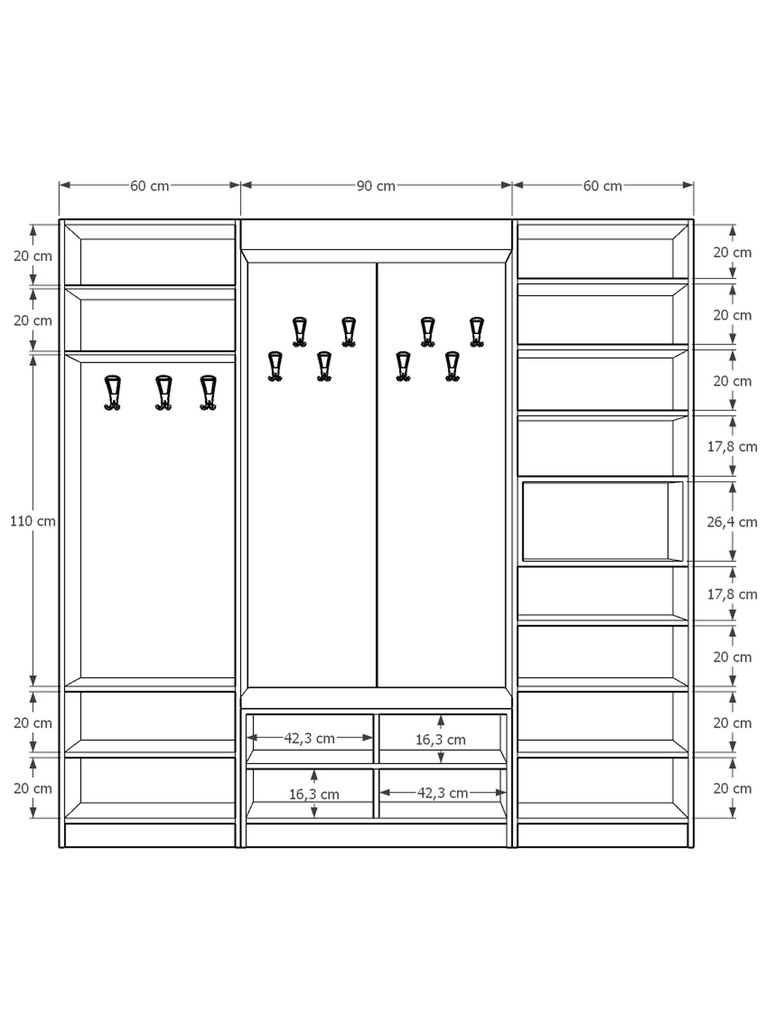 Vestiyer & Portmanto V-06 (210cm) - Görsel 3