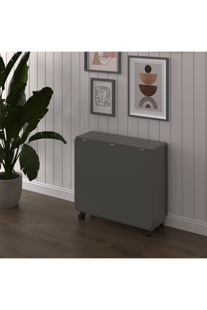 Katlanır Mutfak Masası Koyu Gri %100 MDFLAM KM-29 - Görsel 2