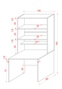 Raflı Çalışma Masası Bilgisayar/Ofis/Ders Masası %100 MDFLAM ÇM-03 - Görsel 2