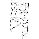 Kitaplıklı Metal Çalışma Masası METALKÇM-01 - Görsel 6