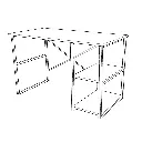 Raflı Metal Çalışma Masası METALÇM-01 - Görsel 4