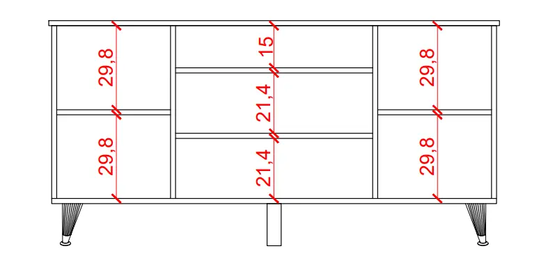 4 Kapaklı 1 Çekmeceli Konsol KNSL-03 - Görsel 3