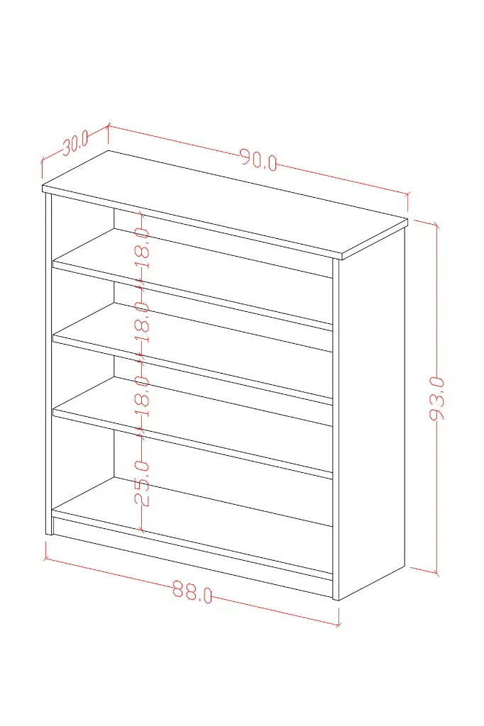 90x93 cm Ayakkabılık %100 MDFLAM (9 Renk Seçenekli) A-32 - Görsel 2