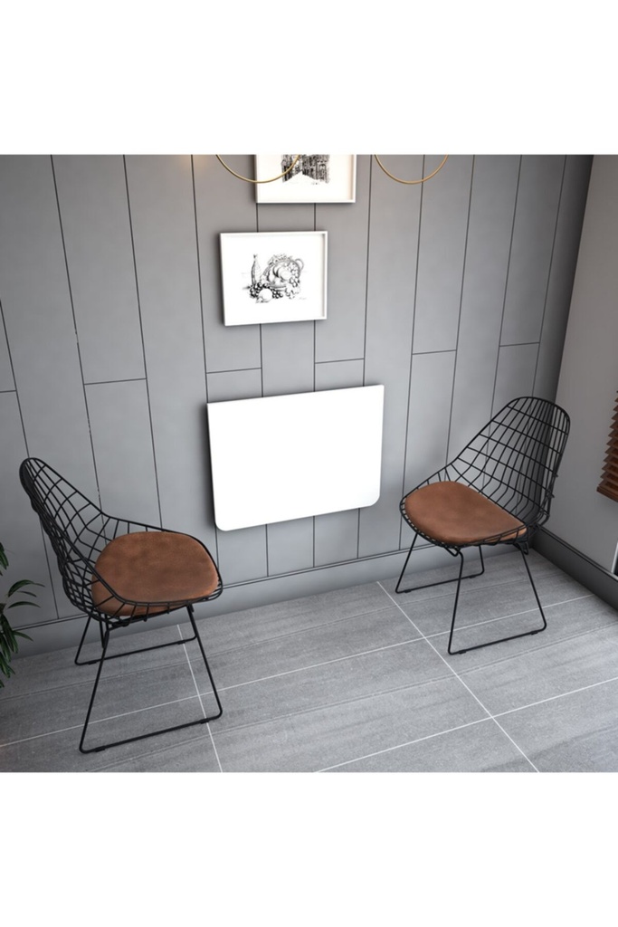 Dmm-09 Duvara Monte Masa Çalışma Yemek Masası Duvardan Açılan Montaj Monteli Masa - Görsel 4