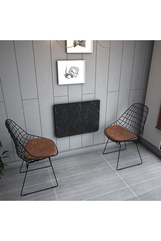 Dmm-12 Duvara Monte Masa Çalışma Yemek Masası Duvardan Açılan Montaj Monteli Masa - Görsel 4