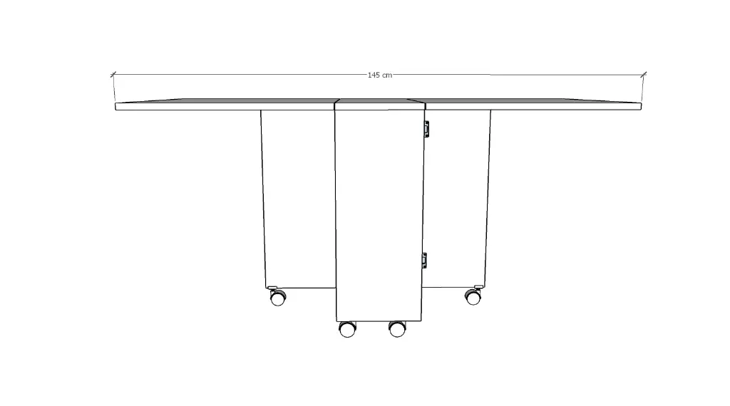 Masif Ahşap Katlanır Mutfak Yemek Çalışma Masası Masif-01 - Görsel 2