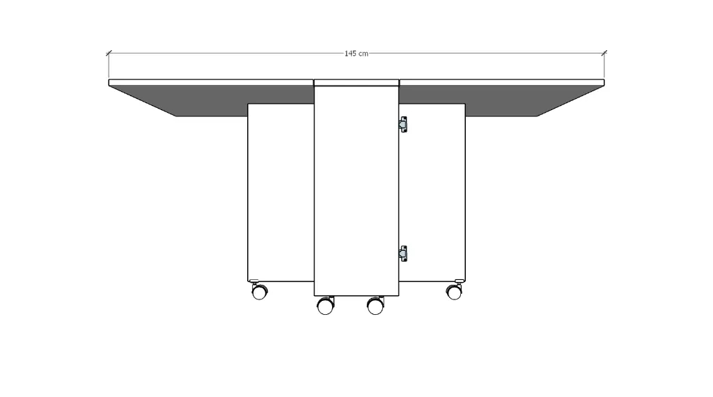 Masif Ahşap Katlanır Mutfak Yemek Çalışma Masası Masif-01 - Görsel 4