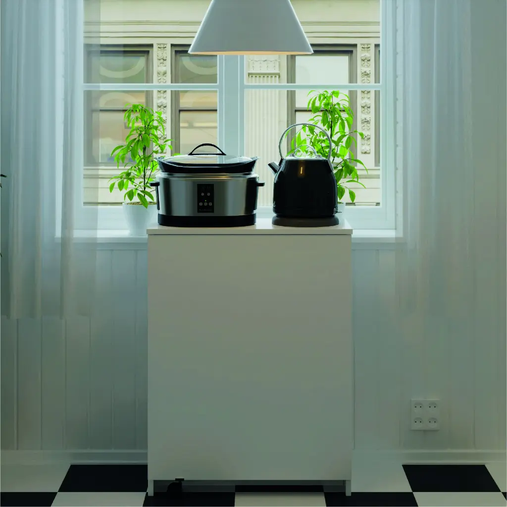 Kiler Dolabı Katlanır Masalı Tekerlekli 60x50 cm %100 MDFLAM MD-003