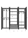 6 Kapaklı Gardırop 240cm G-05 - Görsel 3