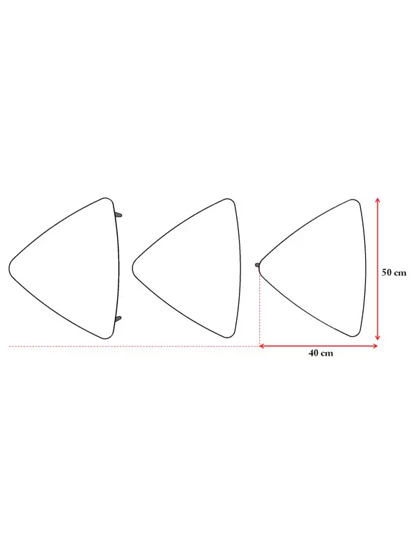 3’lü Üçgen Ahşap Ayaklı Zigon Sehpa %100 MDFLAM SEHPA02 - Görsel 2