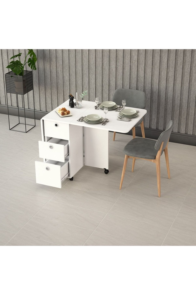 Katlanır Mutfak Yemek Çalışma Masası %100 MDFLAM KM-100 - Görsel 3