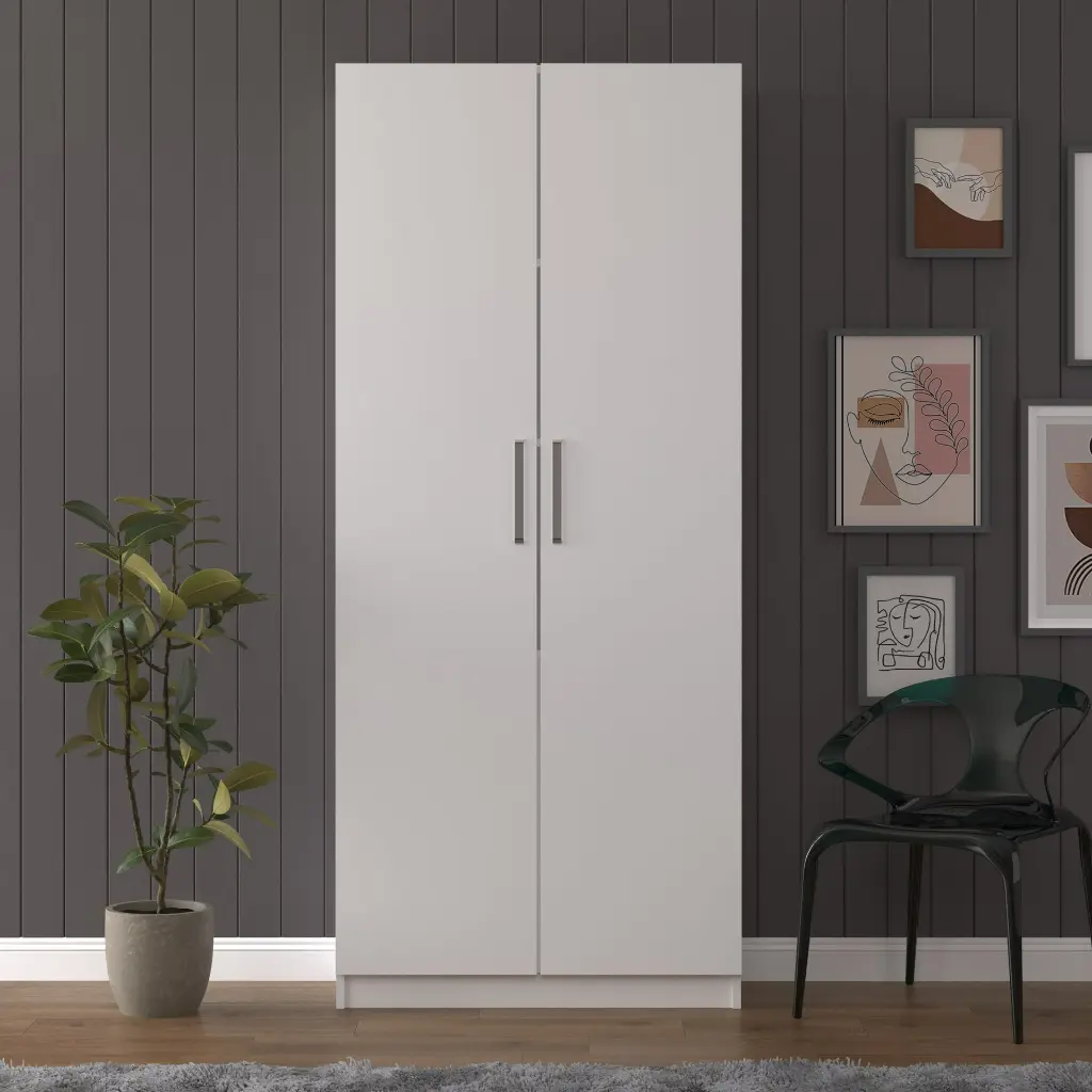 Raflı Kapaklı Çalışma Masalı Dolap 208 cm %100 MDFLAM MD-001