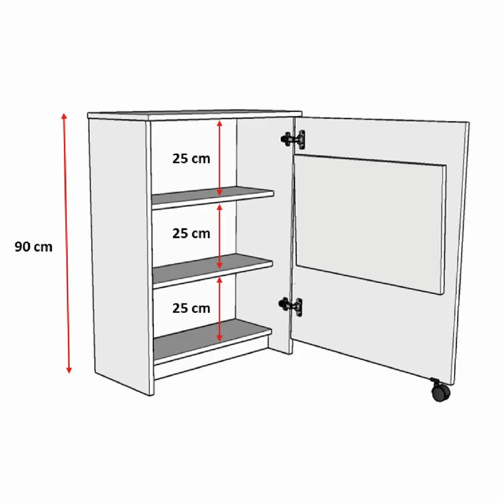 Çalışma Odası Fonksiyonel Kitaplık + Katlanır Masa MD002 - Görsel 4