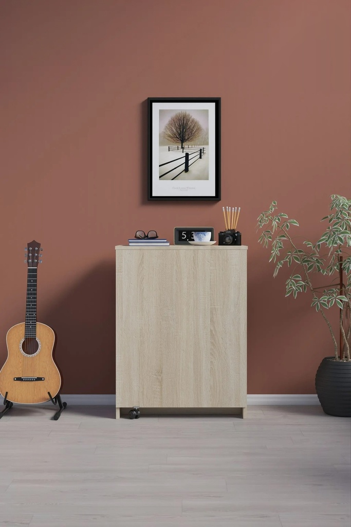 Kitaplıklı Çalışma Masası Tekerlekli 60x50 cm %100 MDF MD-02