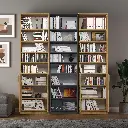 Koyu Gri & Petra Kapaklı Üç Modüllü Kitaplık K-59 - Görsel 2