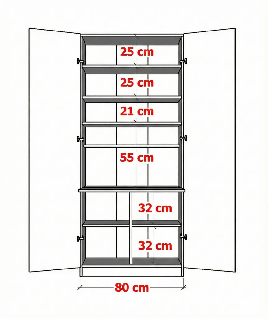 Katlanır Masalı Dolap %100 MDFLAM MD-001 - Görsel 3