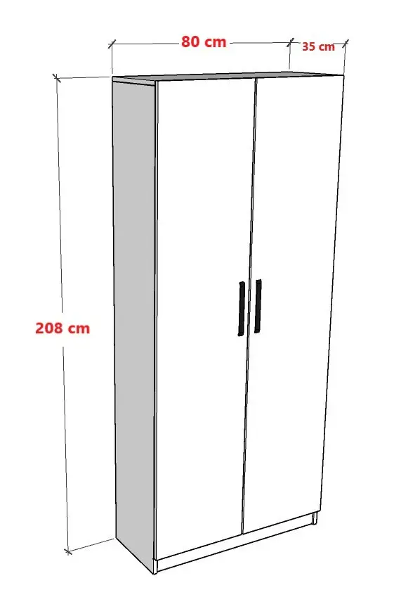 Katlanır Masalı Dolap %100 MDFLAM MD-001 - Görsel 2