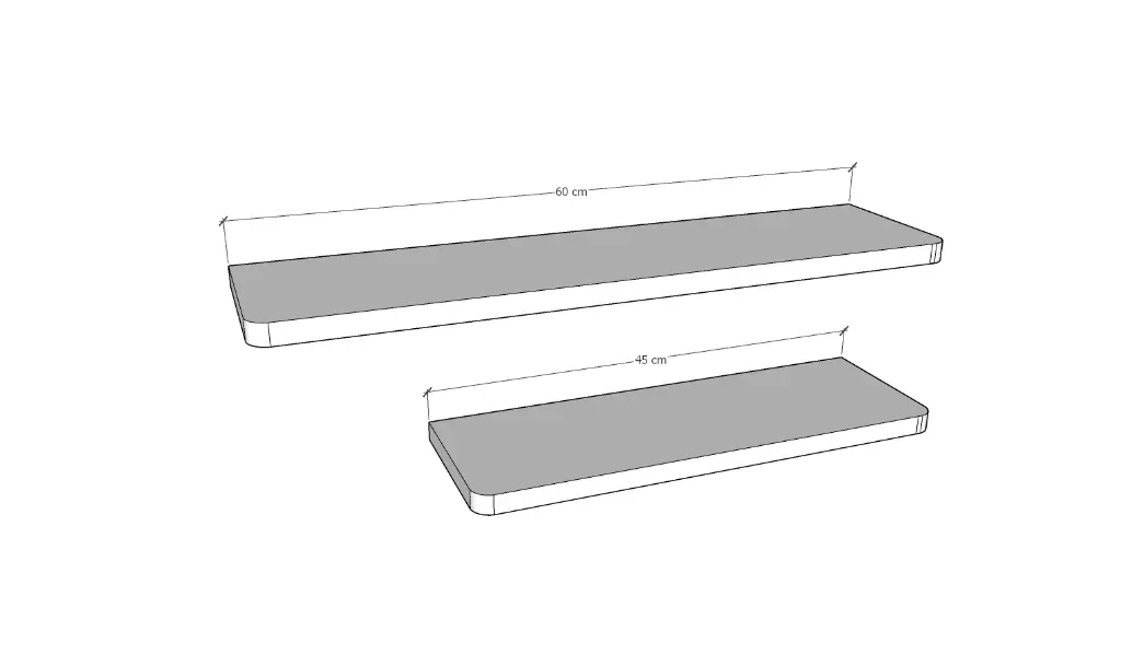 Modern Organizer Düzenleyici Dekoratif 2'li Kitaplık Banyo Mutfak Duvar Rafı - Görsel 2