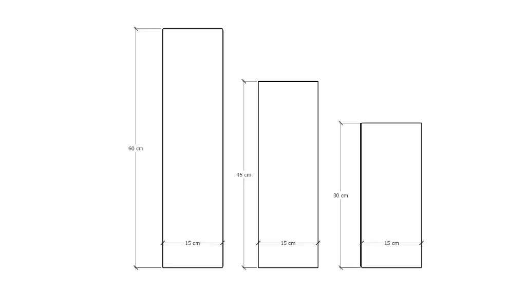 Modern Organizer Düzenleyici Dekoratif Kitaplık Banyo Mutfak 3'lü Duvar Rafı - Görsel 3