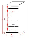 MK-17 ölçü şeması: 80x45x180 cm boyutlar, 26,5 cm raf aralıkları ve 76,4 cm iç genişlik değerleri gösteriliyor.