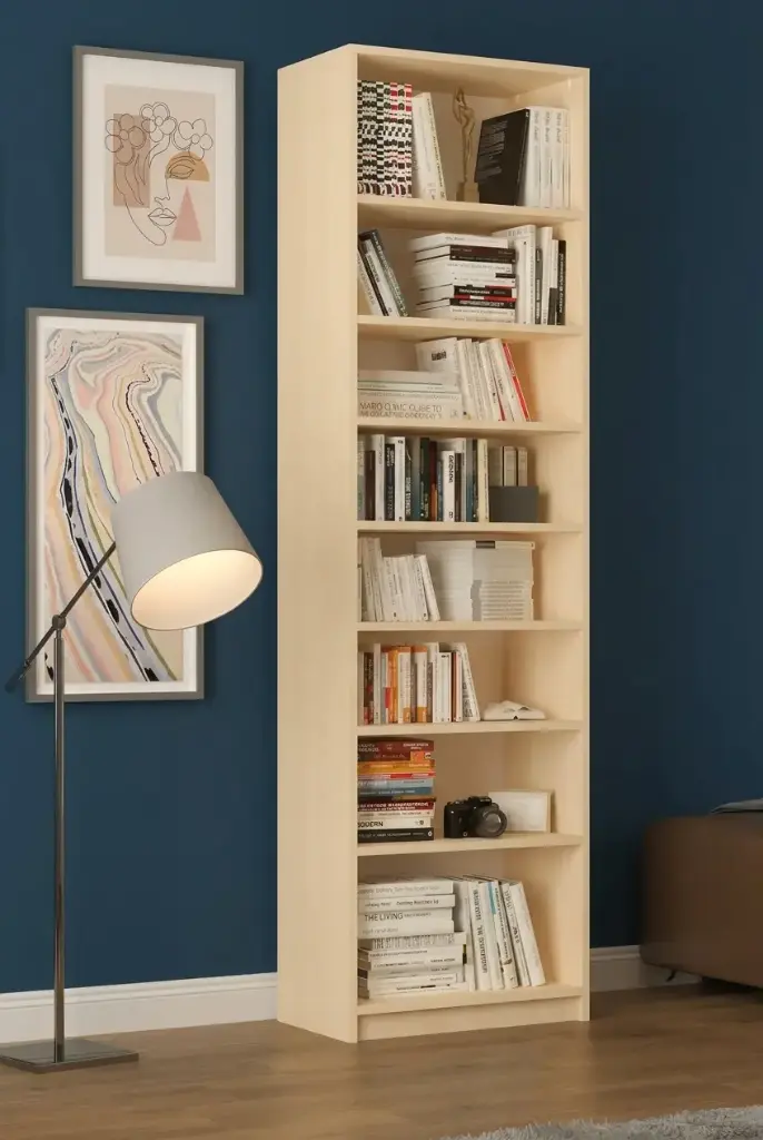 MDF - Akça Ağaç Kitaplık K-04