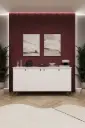 Konsol Dresuar 4 Kapaklı Raflı Salon Antre Konsolu 160 cm - KNSL-01