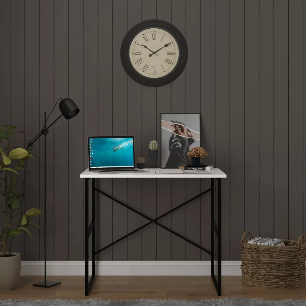 Çalışma Masası Metal Ayaklı Sade 90x60 cm METALCM02