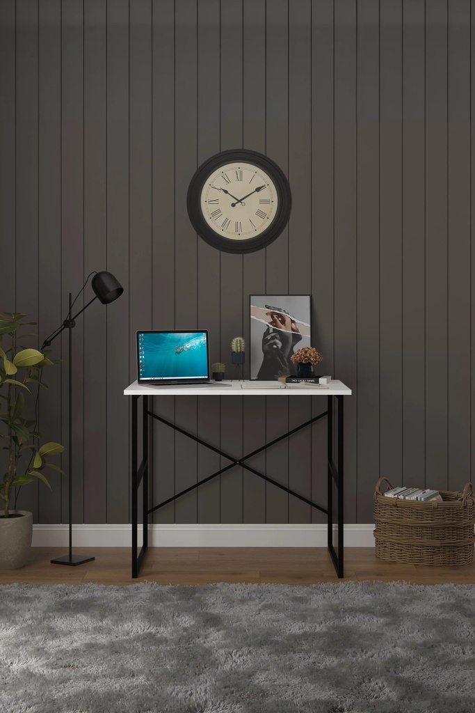 Çalışma Masası Metal Ayaklı Sade 90x60 cm METALCM02