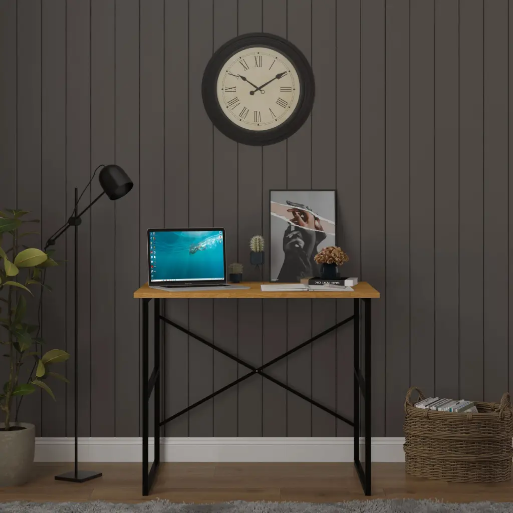 Çalışma Masası Metal Ayaklı Sade 90x60 cm METALCM02