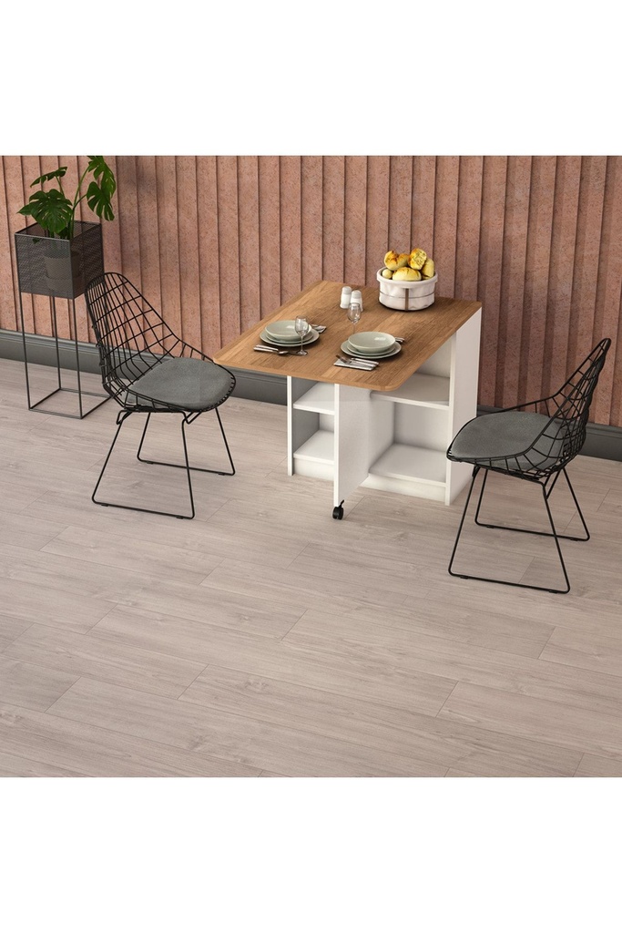 Petra Tek Kanatlı Katlanır Mutfak Masası %100 MDFLAM KM-18