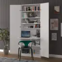 Raflı Kapaklı Çalışma Masalı Dolap 208 cm %100 MDFLAM MD-001