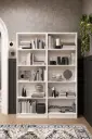 Raflı Kitaplık 169 cm Çift Modül Kapaksız Geniş Kitaplık K003 