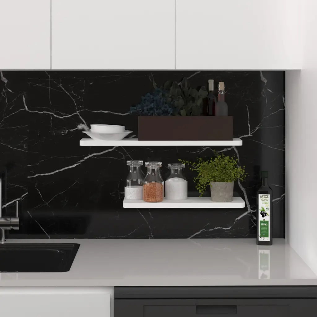 Duvar Rafı 2'li Set 60 ve 45 cm MDFLAM Dekoratif Raf - DRF-01 