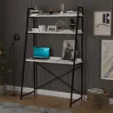 Kitaplıklı Metal Çalışma Masası 90x50 cm Raflı - METALKÇM01
