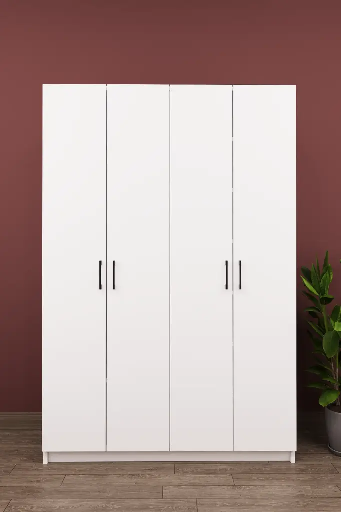 V-08 4 Kapaklı Vestiyer ve Portmanto 120 cm Ayakkabılıklı Askılıklı 
