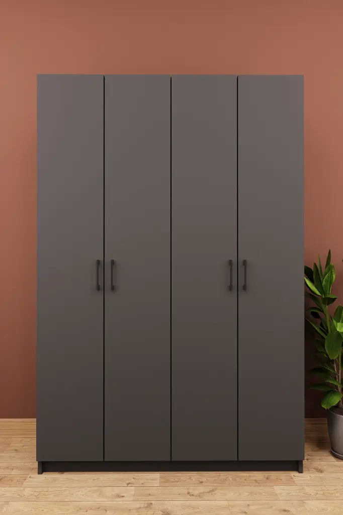 4 Kapaklı Vestiyer ve Portmanto 120 cm Ayakkabılıklı Askılıklı V-08 