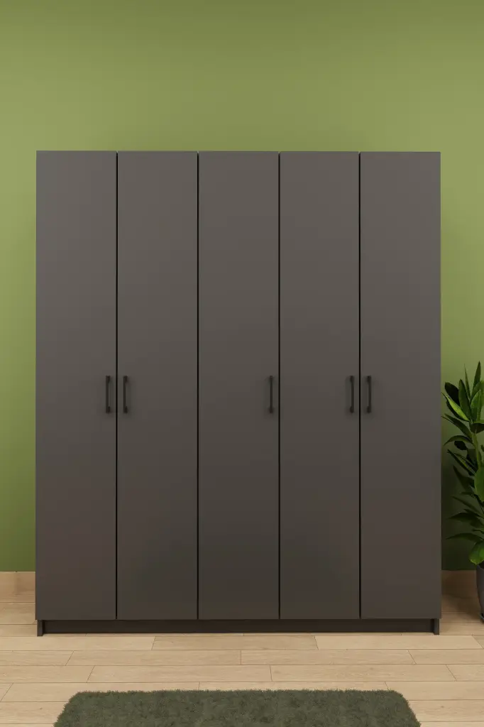 5 Kapaklı Vestiyer ve Portmanto 150 cm Ayakkabılıklı Askılıklı V-09