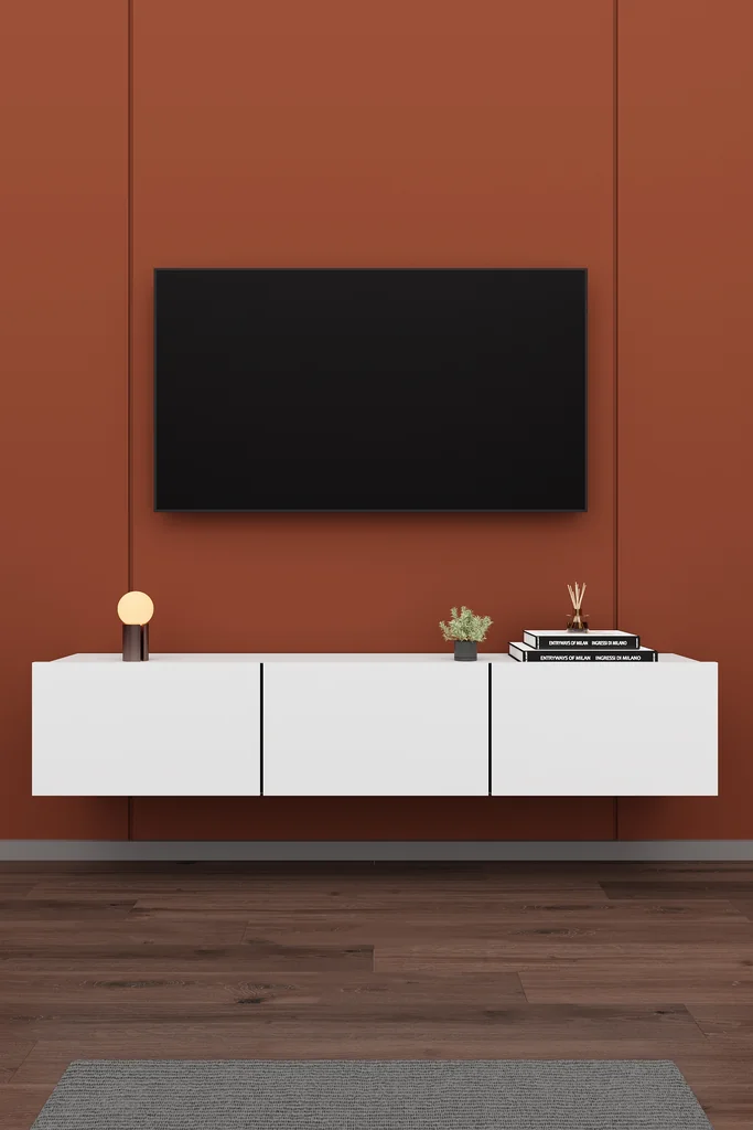 Duvara Monte TV Ünitesi T-27 | 160 cm, 3 Kapaklı, 4 Renk Seçeneği 