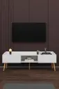 T-28 Modern TV Ünitesi 160 cm Kapaklı Raflı MDFLAM TV Sehpası 