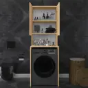 Çamaşır Makinesi Dolabı Kapaklı 2 Kapaklı 2 Raflı 65x190 cm - BD-01