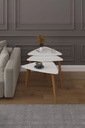 3’lü Ahşap Ayaklı Üçgen Zigon Sehpa Takımı %100 MDF SEHPA02