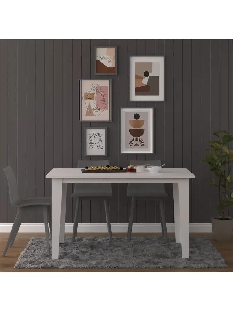 Dar Alanlar İçin Yemek Masası %100 MDFLAM 135x69 cm YM-01